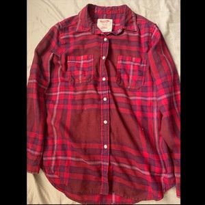 Adult small Red checkered women’s flannel